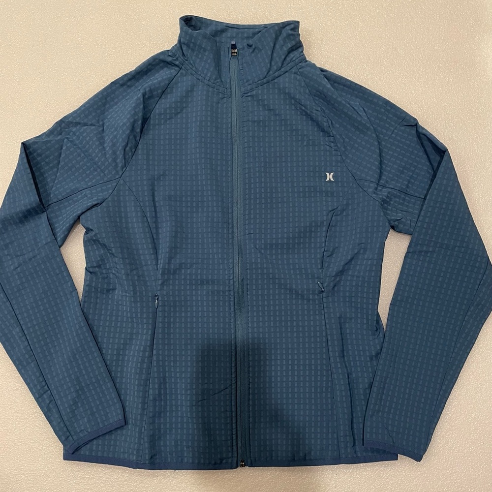 Hurley WOMEN'S MOCK NECK TRIAL JACKET blueberry Medium MSRP $100